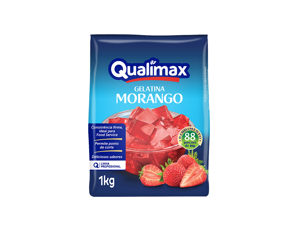 GELATINA MORANGO QUALIMAX 1 KG (CX 10 PCT)